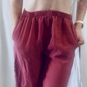 Victoria's Secret Raspberry Silk Pants